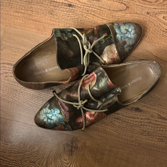 Django & Juliette kotty metallic Floral Patterned Women's Loafers - Picture 9 of 9